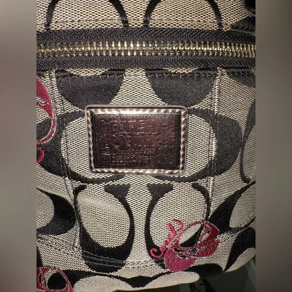 COACH SIGNATURE POPPY DRAWSTRING BUCKET CROSSBODY HANDBAG W/ HANGTAG CHARM RARE - Picture 4 of 15